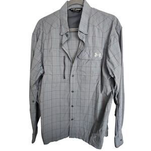 Under Armour Mens Vented Shirt Sz L Gorpcore Fishing Camping Outdoor Trail Hike